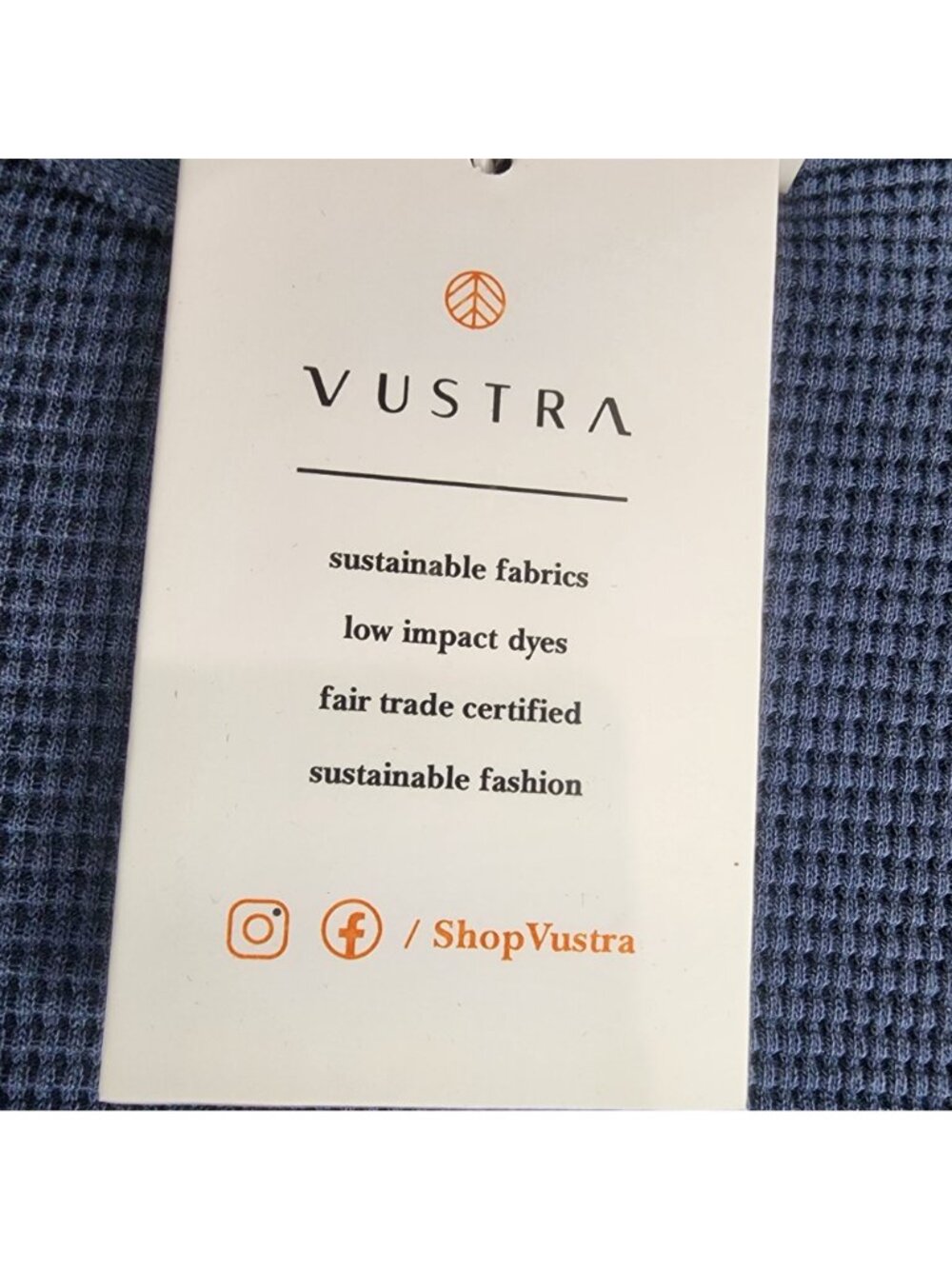Vustra Shirt Mens Large Blue Short Sleeve 1/4 Zip Polo *NWT* - Picture 3 of 11